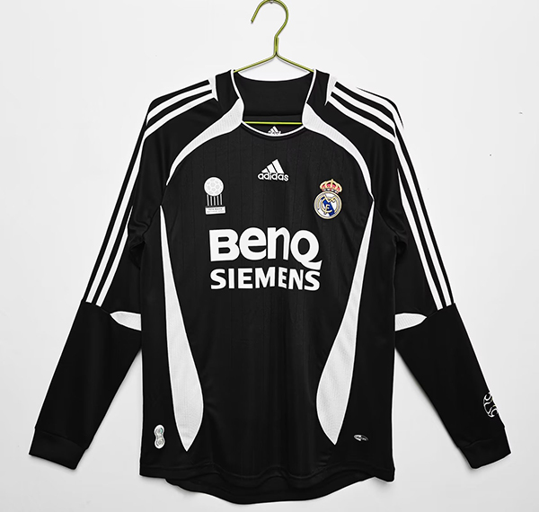 AAA Quality Real Madrid 06/07 Away Black Long Soccer Jersey